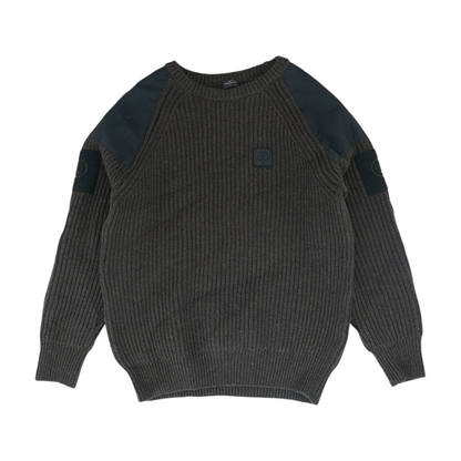 Brown Solid Pullover Sweater
