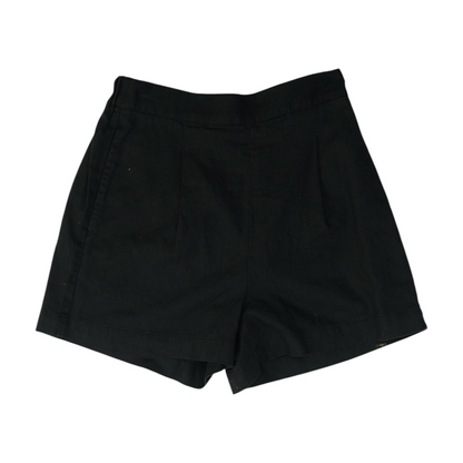 Black Solid Chino Shorts