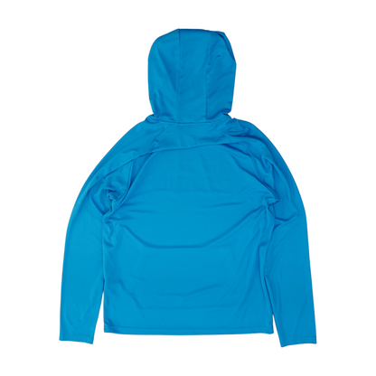 Blue Solid Hoodie Pullover