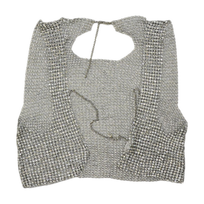 Silver Cropped Blouse