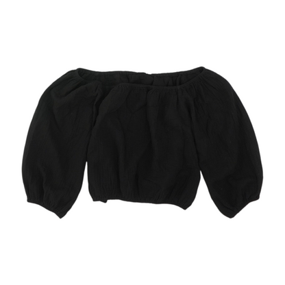 Black Cropped Blouse