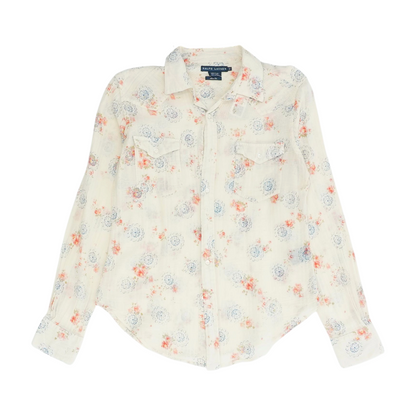 Cream Floral Button Down