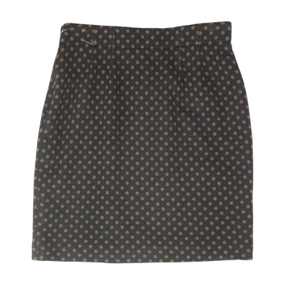 Black Polka Dot Midi Skirt
