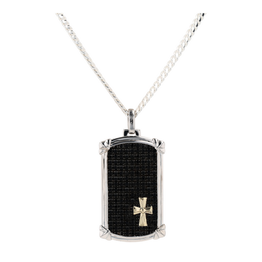 Sterling Silver Onyx Pendant Necklace