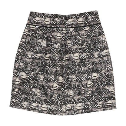 Gray Animal Print Midi Skirt