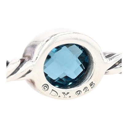 Sterling Silver Topaz Bangle Bracelet