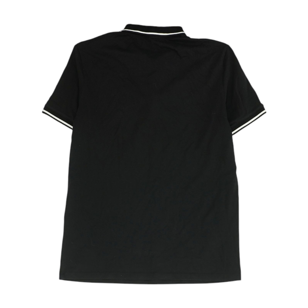 Armani Exchange Black Solid Short Sleeve Polo – Image 2