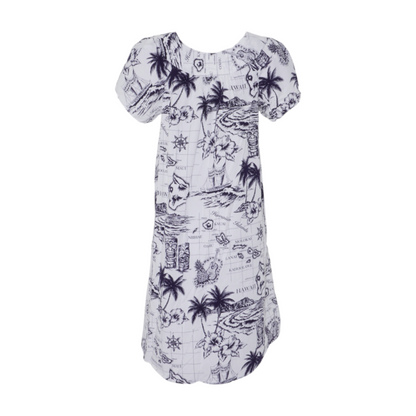 Hawaii Station White Tropical Midi Dress – Image 2