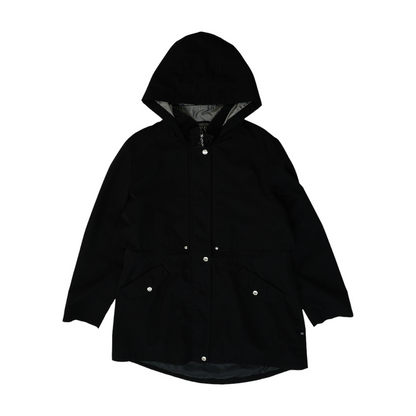 Black Solid Rain Jacket