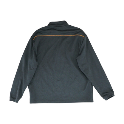 Gray Solid 1/4 Zip Pullover