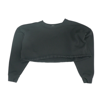 Black Solid Sweatshirt Pullover