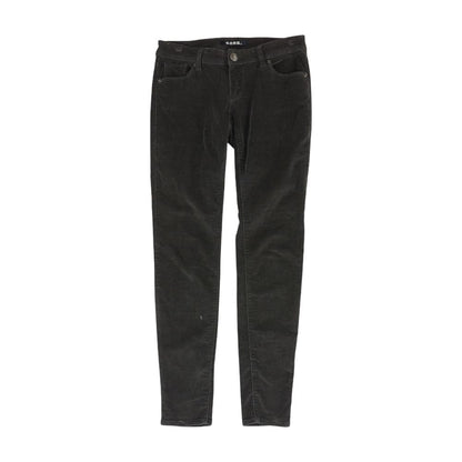 Gray Solid Five Pocket Pants