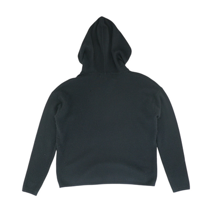 Black Solid Hoodie Pullover