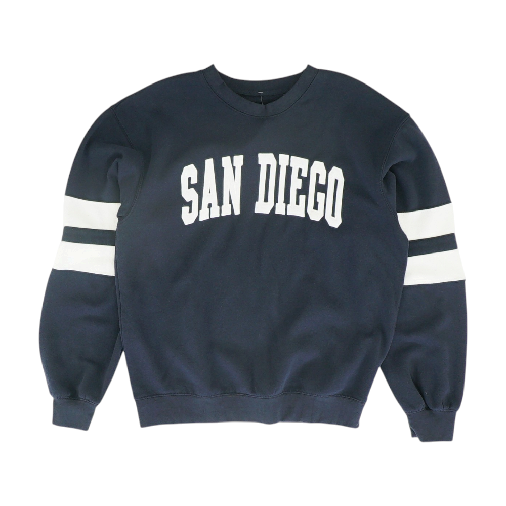 Navy Solid Sweatshirt Pullover