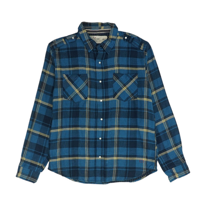 Blue Plaid Flannel Button Down