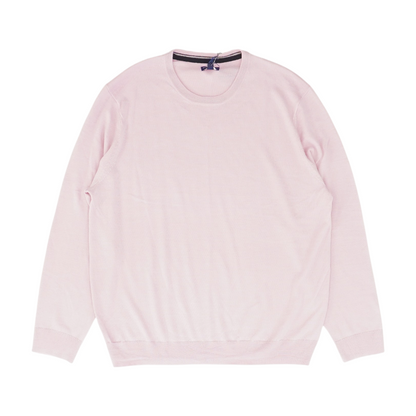 Pink Solid Pullover Sweater