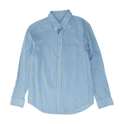 Blue Check Long Sleeve Button Down