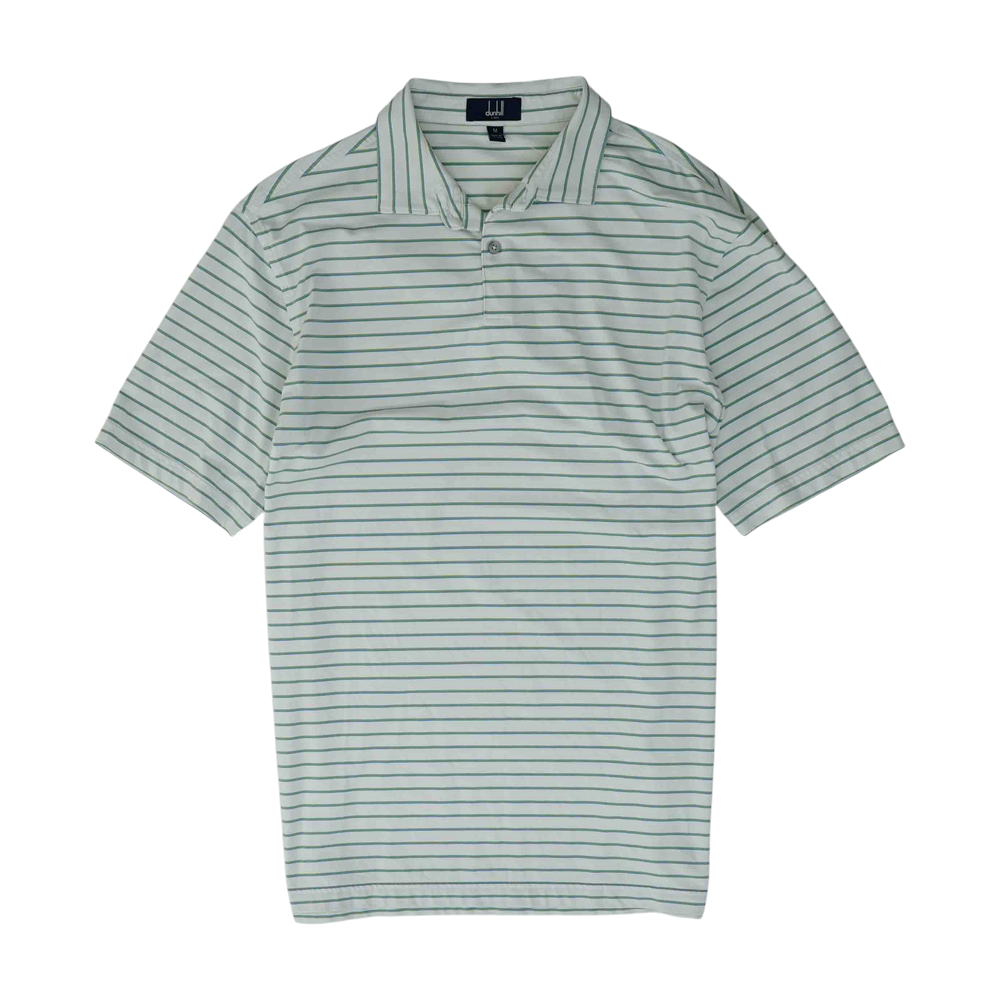 Green Striped Short Sleeve Polo