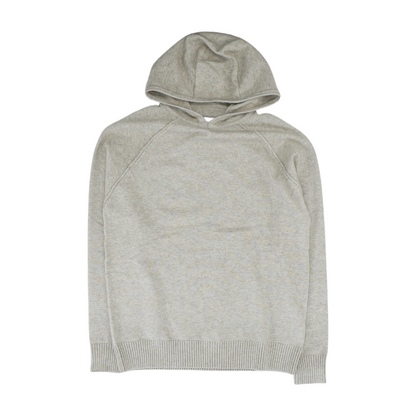 Beige Solid Hoodie Pullover