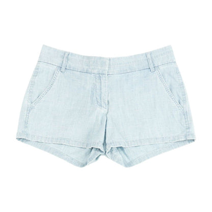 Blue Solid Chino Shorts