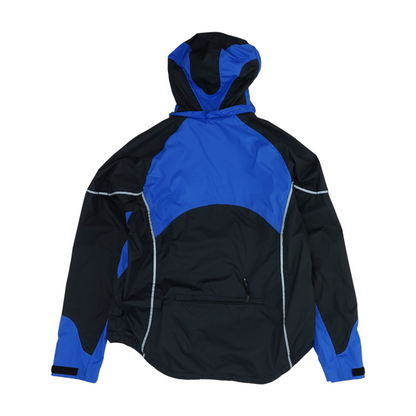 Blue Color Block Rain Jacket