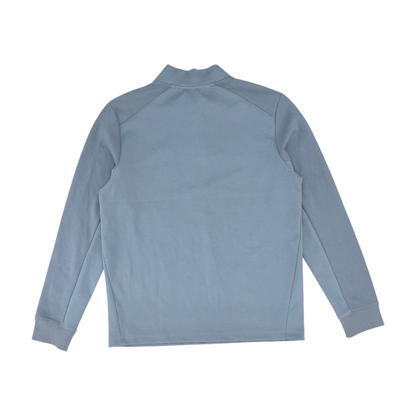 Gray Solid 1/4 Zip Pullover
