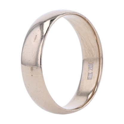 10K White Gold Band Ring