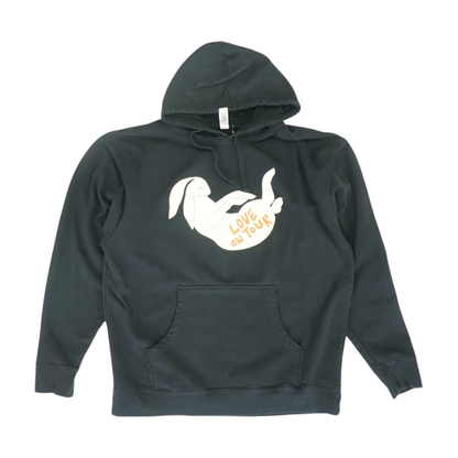Black Solid Hoodie Pullover