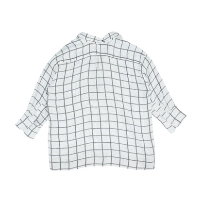 White Check Button Down