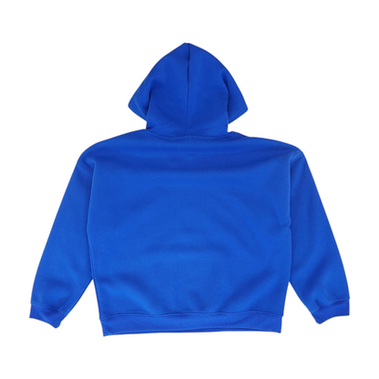 Blue Solid Hoodie Pullover