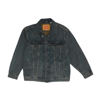 Blue Solid Denim Jacket