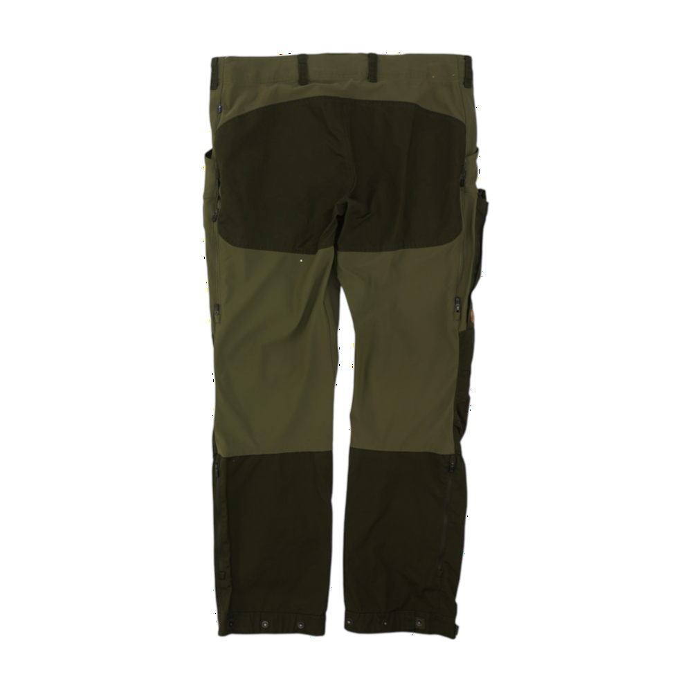 Green Color Block Regular Pants
