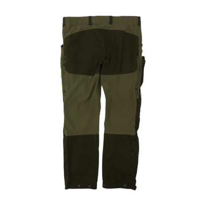 Green Color Block Regular Pants