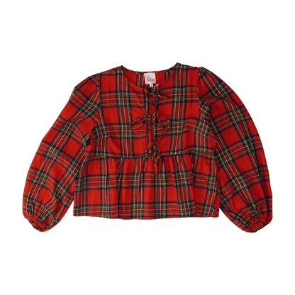 Red Plaid Blouse