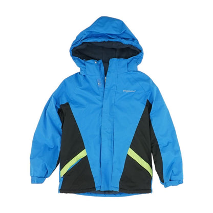 Blue Color Block Coat