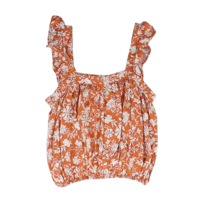 Rust Floral Blouse
