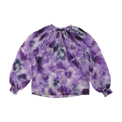 Purple Floral Blouse
