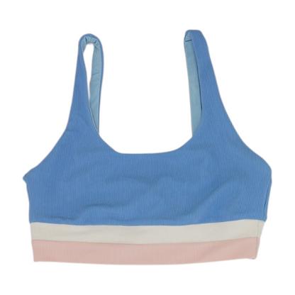 Blue Color Block Swim Top