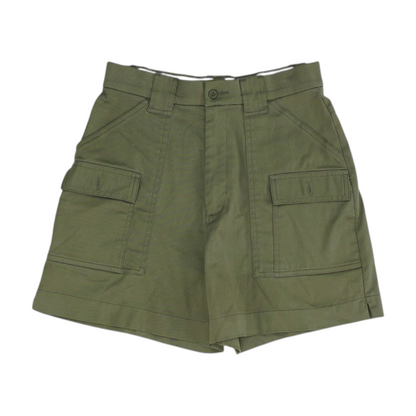 Green Solid 5-Pocket Shorts
