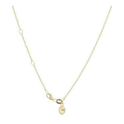 14K Gold Diamond Accented Clover With Malachite Center Pendant Necklace