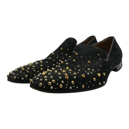 Black Milkylion Studded Venetian Loafers