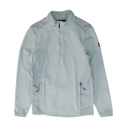 Gray Big & Tall Solid 1/4 Zip Pullover