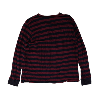 Navy Striped Henley T-Shirt