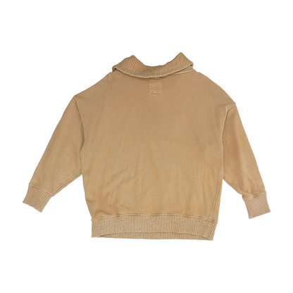 Brown Solid 1/4 Zip Pullover