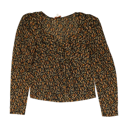 Black Floral Blouse