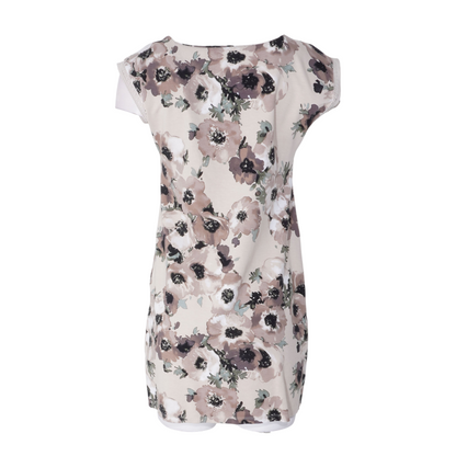 Beige Petite Floral Mini Dress