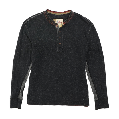 Gray Solid Henley T-Shirt