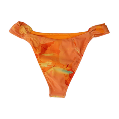 Orange Print Swim Bottom