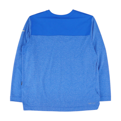 Blue Solid 1/4 Zip Pullover