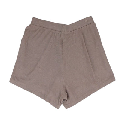 Brown Solid Shorts
